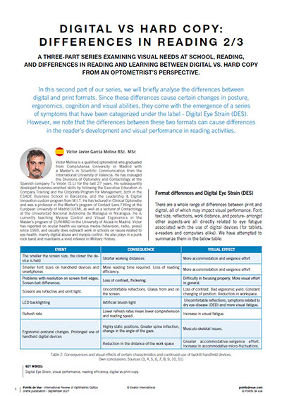 Subjective Refraction: A new vectorial method for determining the cylinder 2/3 pdv digital vs hard copy part 2 en